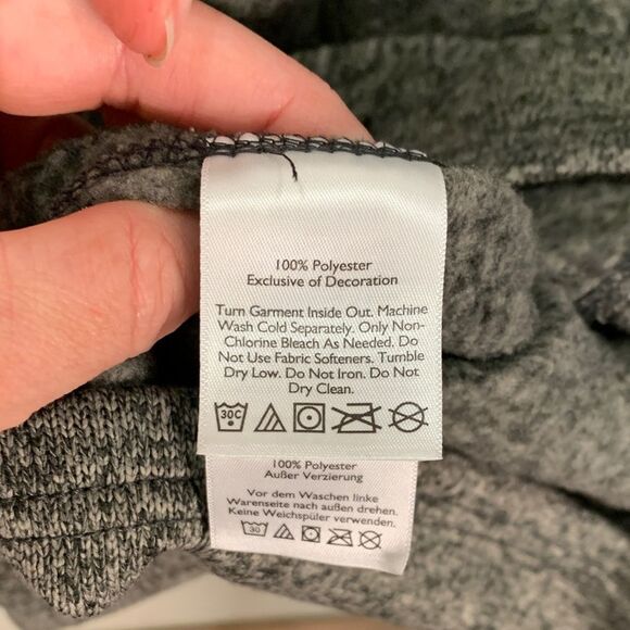 Eddie Bauer Henley zip Heathered grey sweatshirt XL - Picture 10 of 10